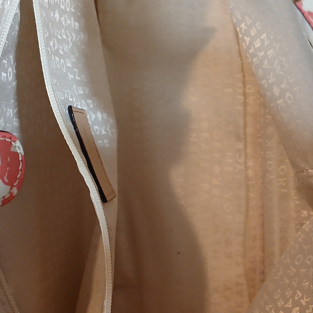 Kate Spade Pink and White Leaf Print Tote - Picture 4 of 8